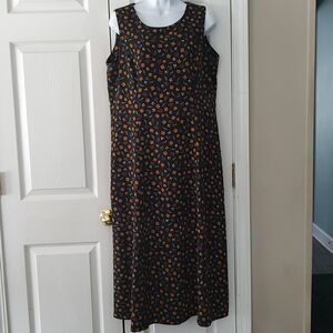 Betsy's Things Petites vintage maxi print sleeveless dress Sz 14P